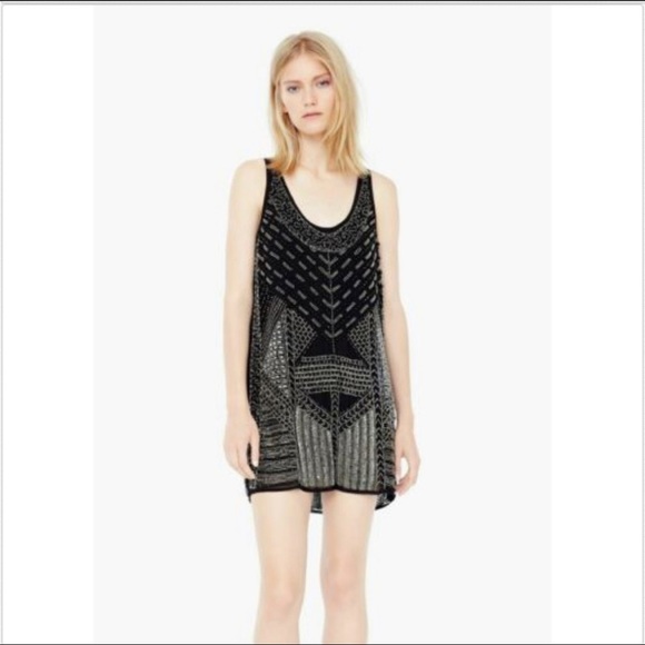 mango black beaded dress Mango Flapper Beaded Mini Dress